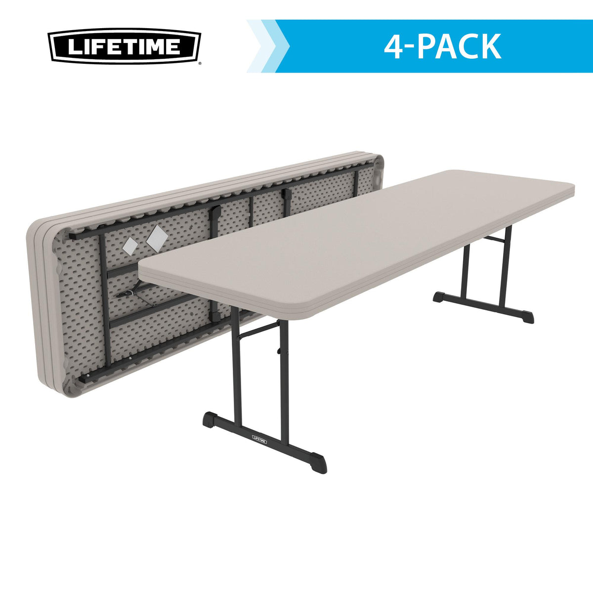 Lifetime 4 Pack Professional Folding Table 6 or 8 ft Heavy Duty Event ...