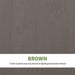 Close-up of the Lifetime storage shed's brown roof and door panel color and texture.