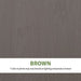 Close-up of the Lifetime storage shed's brown roof and door panel color and texture.