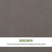 Close-up of the Lifetime storage shed's brown roof and door panel color and texture.