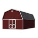 Extra-large 16x28 Classic Gambrel Large Barn by Little Cottage Co., finished in red with white trim and dark shingles, ideal for spacious outdoor storage.