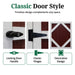 Little Cottage Co. Classic Shed door style featuring locking handle, heavy-duty hinges, and decorative crossbuck design