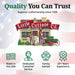 Little Cottage Co. Quality You Can Trust banner showing Made in the USA, family owned, 25+ years experience, and dedicated customer service