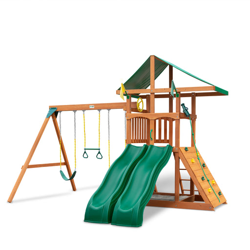 Gorilla Playsets Outing With Dual Slides Swing Set	without kids in a studio