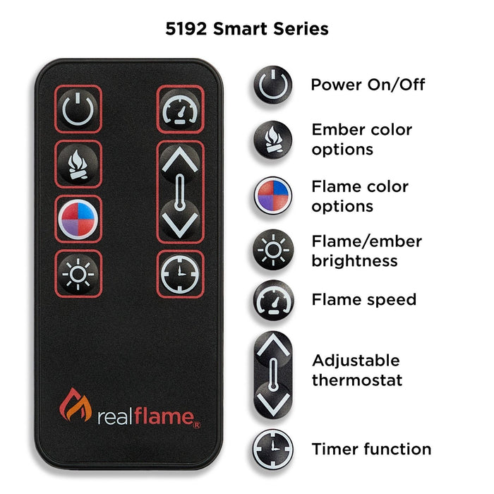 Malie landscape electric fireplace enhanced remote control with full button layout