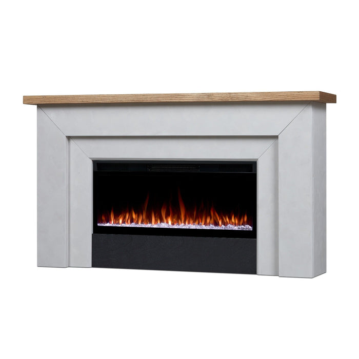 Malie SMART electric fireplace mantel clean silo product shot on white background
