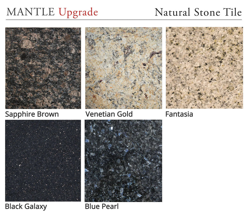 Cal Flame Outdoor Fireplace mantle upgrade options