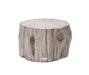 Front view of the Elementi Daintree medium driftwood coffee table, showcasing its rustic wood grain texture.