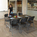 Meeting room arrangement with Lifetime 4 Pack 6-Foot Rectangle Nesting Table 480350 and presentation materials