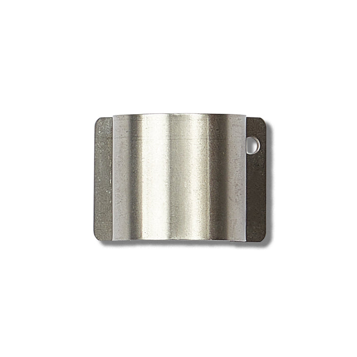 Metallic sleeve component of a natural gas conversion kit-Clip in white background