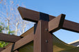 Paragon outdoor modena pergola close up of the roof assembly