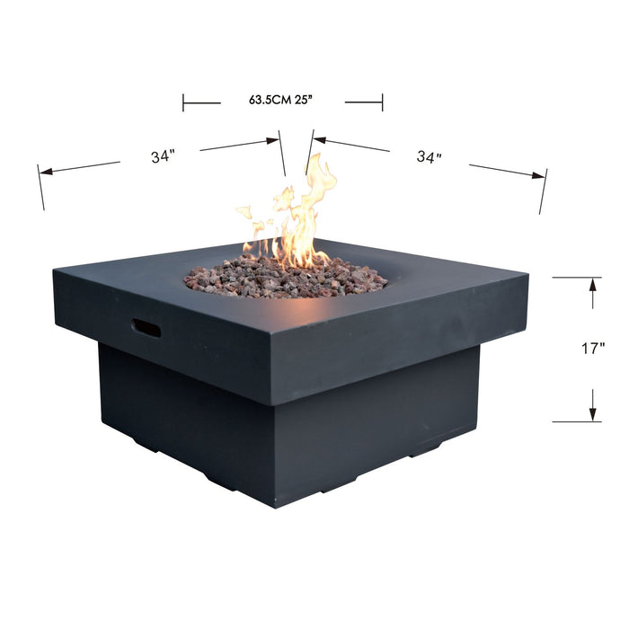 Black Fire table dimensions