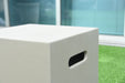 Light Grey Modeno Square Tank Cover - Smooth texture