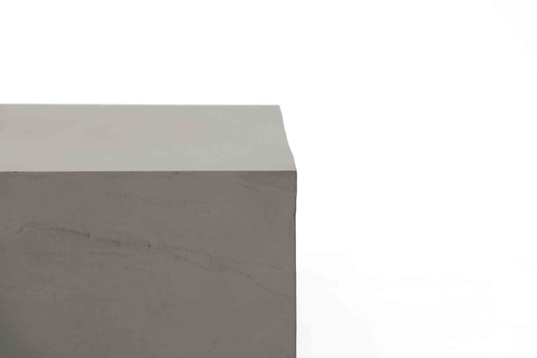 Close-up view of the Elementi Colorado series space grey coffee table, highlighting its sleek and contemporary design.