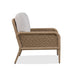 Morro outdoor chair side profile view showing seat depth and back height