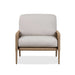 Morro outdoor patio chair front view woven wicker frame Sunbrella cushions
