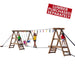 Playstar Ninja Power Platform Gold playset with kids shown and note stating lumber sold separately