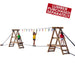 Playstar Ninja Power Platform Silver playset with sign indicating lumber must be purchased separately