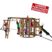 Playstar Ninja Power Tower Silver Playset with kids climbing and playing, lumber purchased separately