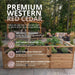 Cedar raised garden bed kit shown from a side angle, highlighting the 8x8 Garden in a Box wood panel construction.