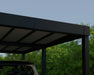 Close up of the Oslo carport aluminum roof beams and durable weather resistant structure