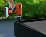 Close up showing ready to assemble design of the Oslo carport during roof panel installation