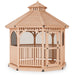 Outdoor Living Today 10-foot Bayside octagon cedar gazebo with mesh screen kit and entry door for insect protection and outdoor relaxation