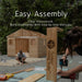 Outdoor Living Today garden bed shown during easy assembly with step by step instructions