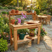 outdoor living today potting bench 4x2 western red cedar - front view