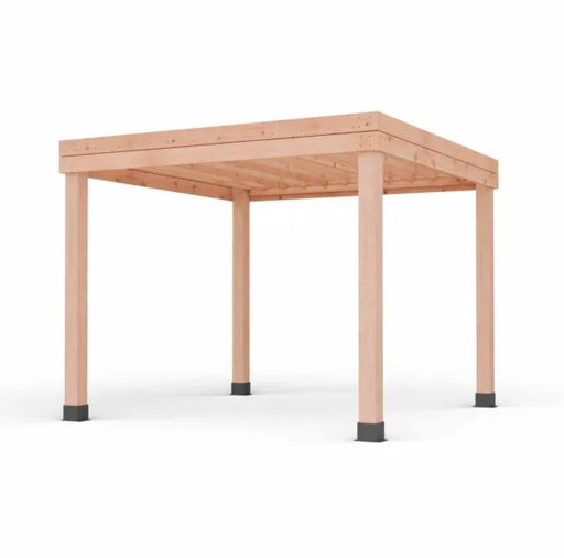 Outdoor Living Today Urban Escape 10x10 pergola kit shown as standalone western red cedar structure on white background