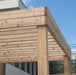 Close-up of Outdoor Living Today Urban Escape pergola cedar beam and post construction