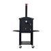 Sunterra Outdoor Wood Fired Oven with standard cart, designed for seamless cooking and portability.