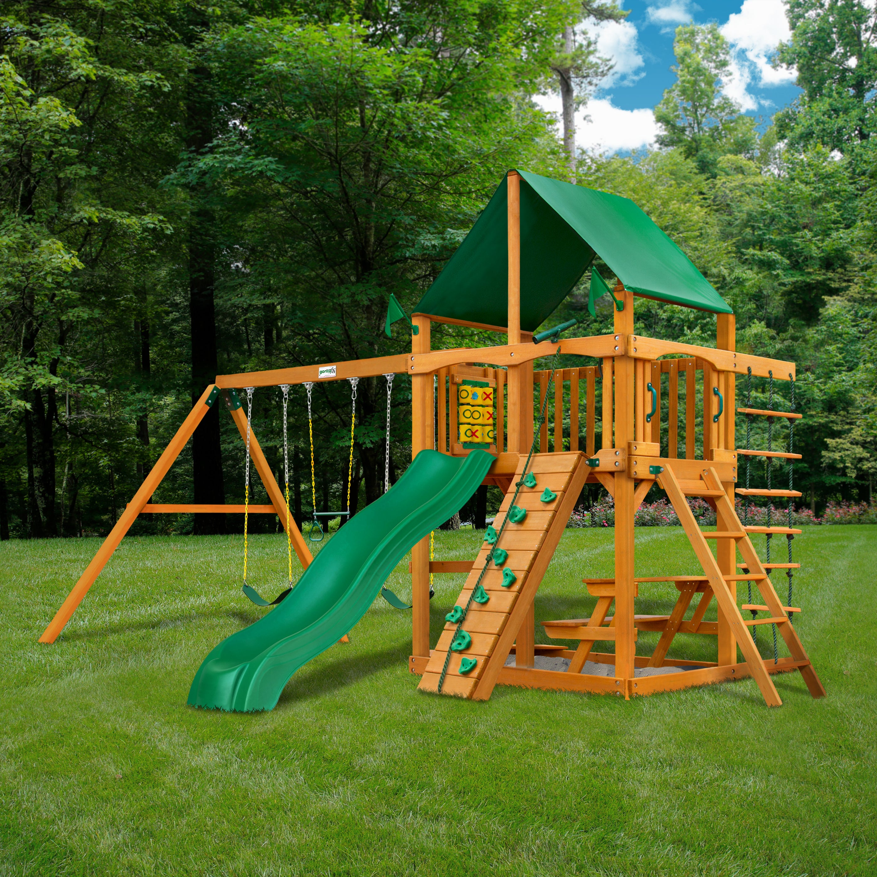 Gorilla Playsets Chateau Swing Set - Ultimate Backyard Fun for Kids ...