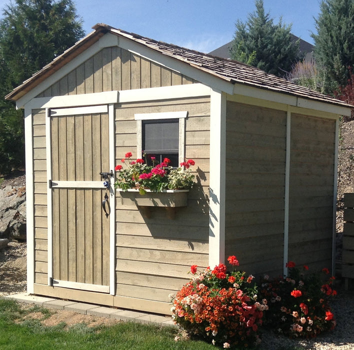 8x8 Gardener Shed in cream