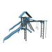 Studio 3D render of the Lifetime playset showing the double wavy slides and monkey bars, white background.