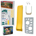 Playstar Contender Bronze Build-It-Yourself playset kit with boxed components, yellow slide, tan swing, and decorative accessories for backyard assembly.