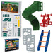 Playstar Legacy Gold Playset build-it-yourself kit with slides, swings, climbing walls, and decorative parts for backyard assembly