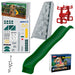 Playstar Legacy Silver Playset build-it-yourself kit featuring green wave slide, climbing wall, swings, and decorative accessories