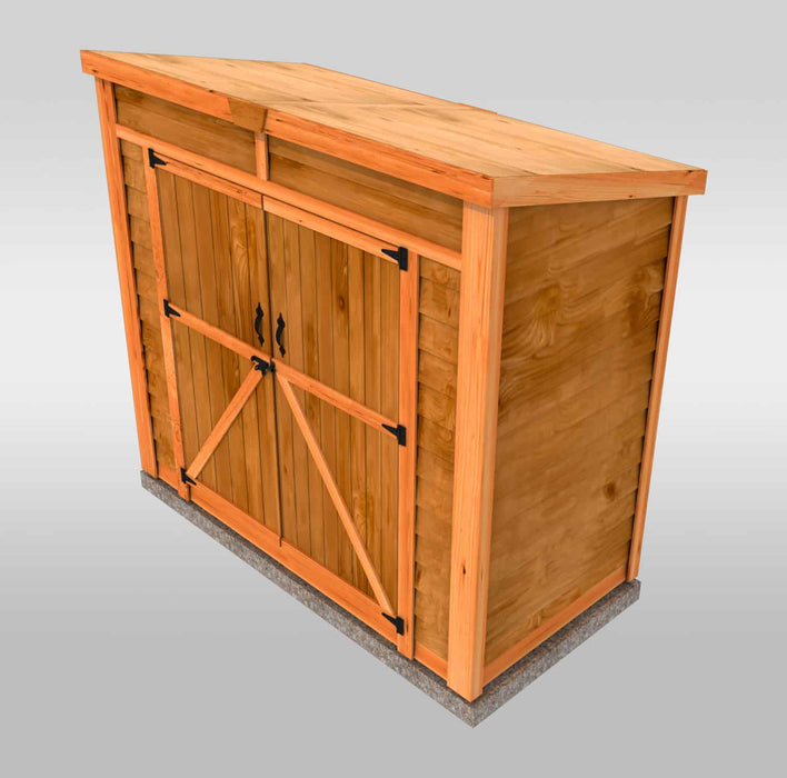 Plywood roof on  GardenSaver 8×4 with Double Door