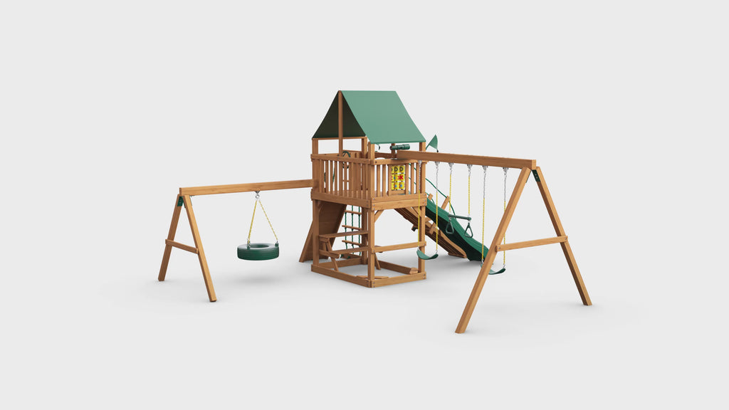 360 view of the Gorilla Playsets Frontier Swing Set