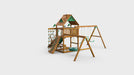360 view of the Gorilla Playsets Frontier Swing Set Wood Roof