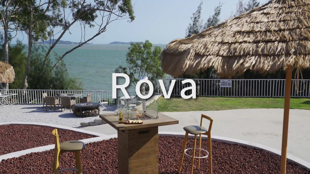 Elementi Rova Bar Square Wooden Fire Pit Video