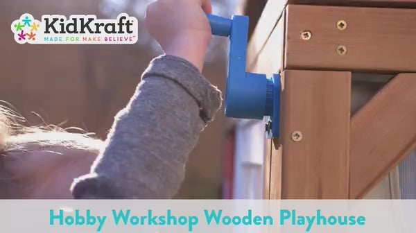 KidkraftHobbyWorkshopWoodenPlayhouse-product-video