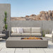 Real Flame Aegean 75 fire pit table mist gray outdoor lifestyle main