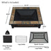 Real Flame Hamilton fire pit included accessories spark screen log grate poker cover