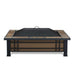 Real Flame Hamilton outdoor fire pit side profile steel frame slate top