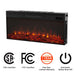 Real Flame landscape electric fireplace insert safety and anti-topple installation diagram