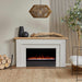 Real Flame Malie landscape electric fireplace mantel in main lifestyle setting showing full unit