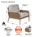 Real Flame Morro outdoor chair key features infographic callout