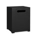 Real Flame propane tank cover black side view powder coated steel